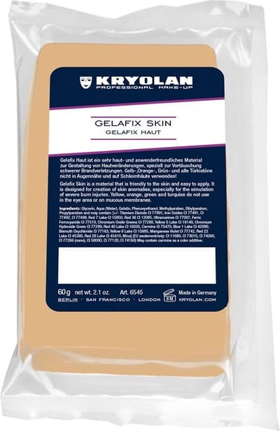 Kryolan gelafix skin 60 ml light skin tone, voor grotere (brand) wondensimulatie