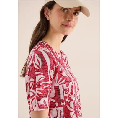 Shirt met burn-out look