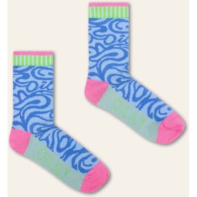 Oilily Mikaki Sokken- maat26-28 Brunnera Blauw
