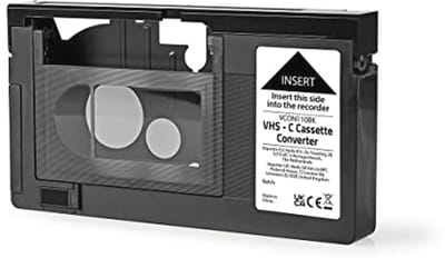 VHS-Converter - VHS-C Adapter - Oude Cassettes Bekijken - Plug and Play - 1 Batterij AA - Zwart
