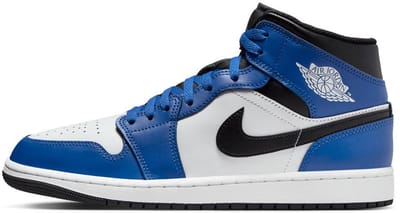 Jordan 1 Mid Blauw Zwart Wit - Maat 45.5 - Doos zonder deksel