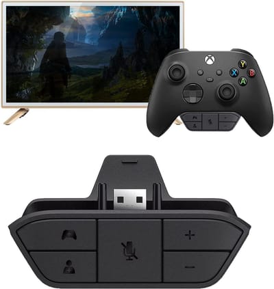 oCreon Stereo Headsetadapter voor Xbox One – Audiobalans Aanpassen - Hoofdtelefoonadapter voor Gamegeluid en Spraakchat