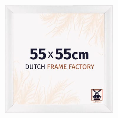 Fotolijst 55x55 cm - MDF - Wit Hoogglans - Praag