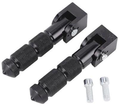 Universele Aluminium Motorfiets Voetsteunen - 2 Stuks Opvouwbare Pedalen 8 mm
