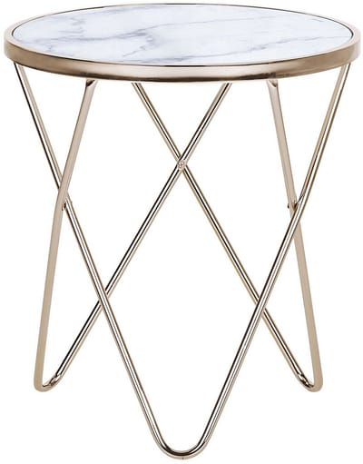 MERIDIAN - Bijzettafel - Wit - Veiligheidsglas