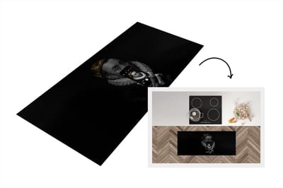 Keukenloper - Loper keuken - Willem van Oranje - Adriaen Thomasz - Zwart - Wit - 120x50 cm - Keukenloper vinyl