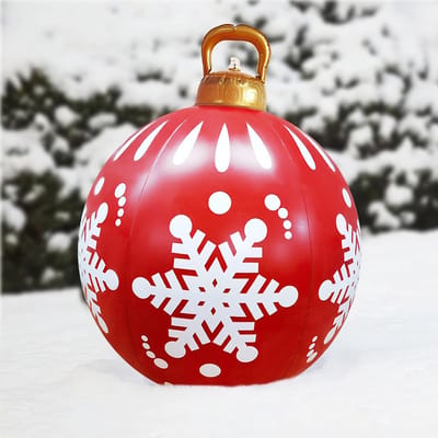 Opblaasbare kerstbal, decoratieve PVC kerstversiering voor feestelijke decoratie, tuin en huis