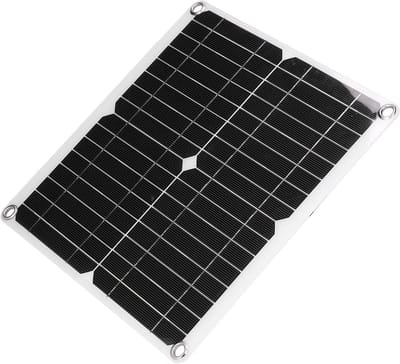 Zonnepaneel Kit - Zonnelader - Batterij Opladen - Flexibel Monokristallijn - 40W 18V - Zwart