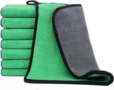 Absorberende Handdoek - Handdoek voor de hond - Huisdieren - Honden - Katten - Badhanddoek - Nano Fiber - Sneldrogend - Zwemmen - Auto - Groen - Grijs - 30 x 60cm