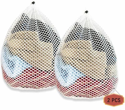 Wasnet voor Wasmachine - 2 Stuks Herbruikbaar Klein Waszak 30 x 40 cm - Beschermt Kleding en Voorkomt Vouwen