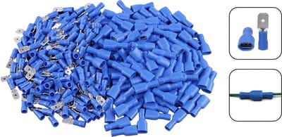 PD® - Kabelschoen - 100 stuks - kabelschoentjes assortiment Man en Vrouw - kabelschoentjes - Man en Vrouw 2.5 naar 6.3 mm - Blauw