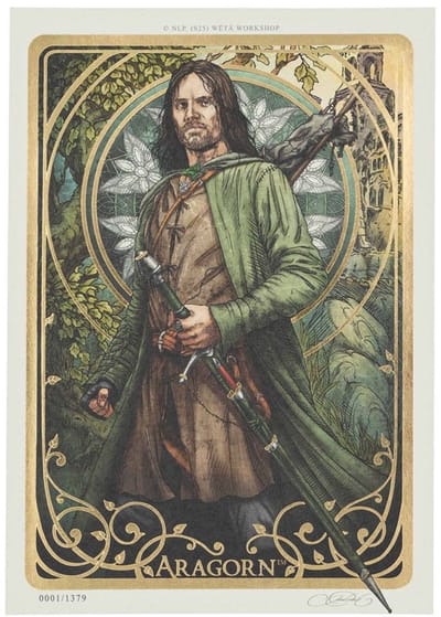 WETA Workshop Lord of the Rings Art Print Aragorn Art Card 14 x 21 cm Limited Edition Poster & Wallscrolls