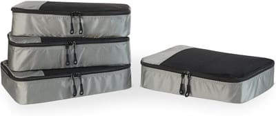 Famanu – Roestvrij Staal Keukengerei Set - Nonstick Roestvrij Staal Kookgerei Set - Hittebestendige Keukenbenodigdheden & Metalen Keuken Gadgets (10 stuks- Hout en Zilver)