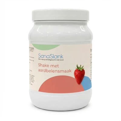 SanaSlank Shake Aardbei 450g - Eiwitdieet - High Protein - Afvallen - Ultra Low Carb