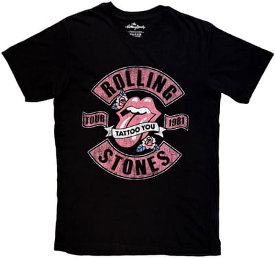 The Rolling Stones - Tour 1981 Tattoo You Heren Tshirt - S - Zwart