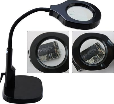 Let op type!! BEST Adjustable Desk Magnifier Lamp LED Light Magnifying Glass (Voltage 220V)