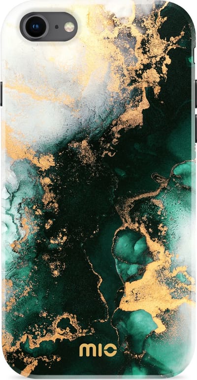 MIO MagSafe Apple iPhone SE (22/20)/8/7 Hoesje | Hard Shell Back Cover | Geschikt voor MagSafe | Green Marble
