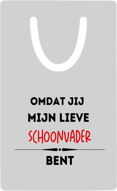 Hacebo® - omdat jij mijn lieve schoonvader bent metalen boekenlegger - Vader - de liefste schoonvader - vader cadeautjes - vaderdag - verjaardag - geschenk - kado Bladwijzer boekenleggers - 7.6 cm x 5cm