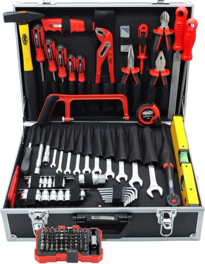 FAMEX 755-57 gereedschapskoffer gevuld met gereedschapsset 164-delig - Handgereedschap - Toolbox