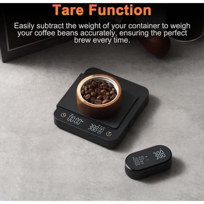 Digitale Koffieweegschaal met Timer & Draadloos Display 3kg0.1g Nauwkeurige Keukenweegschaal voor gray