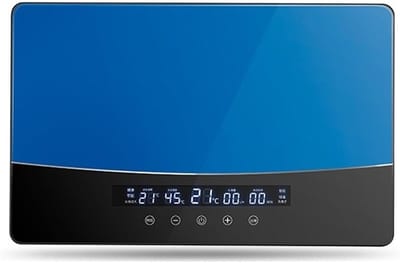 Doorstroomwaterverwarmer - Elektrische Boiler - Direct Douchen - Constante Temperatuur - 33x6.7x52cm - Blauw