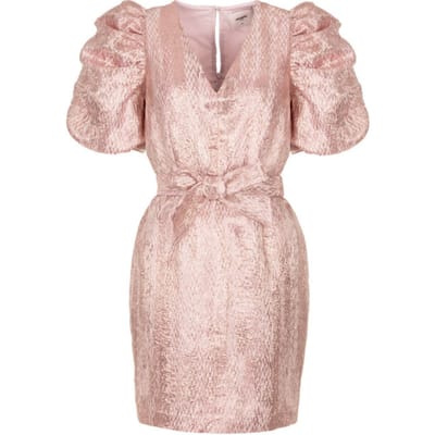 Freebird F-wv-jaquard-fantasy-26-1 Dames - Jurk - Roze - Maat XS