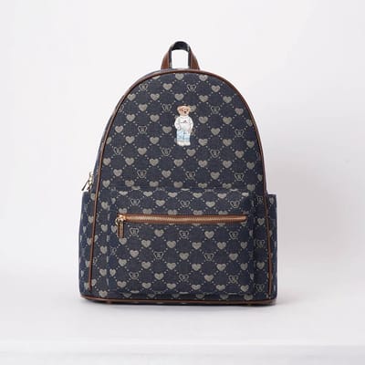 Big Rucksack - Grote rugtas - Denim monogram - Teddy beer - B-loved