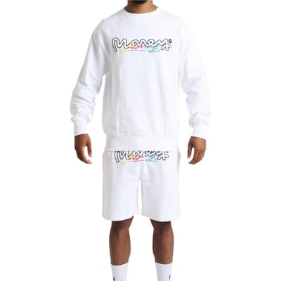 Money Heren Chop Vice Crew Hals Sweatshirt (Wit)