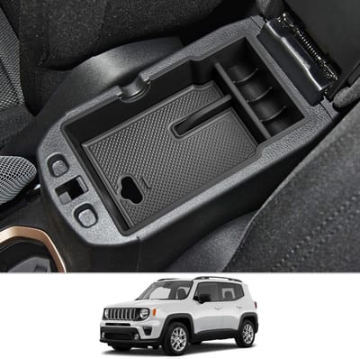 Compatibel met Jeep Renegade 2015-2023 2024 Handschoenendoos Armsteun Multifunctionele Opslag Auto Center Console Organizer Tray