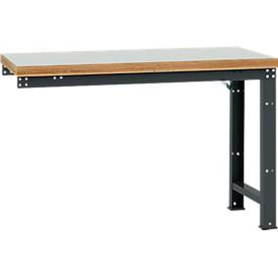 Manuflex aanbouw-werkbank Profi standaard, tafelblad kunststof, 1500 x 700 mm, antraciet