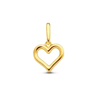 14K geelgoud hanger hart 4031009