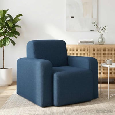 vidaXL - Fauteuil - Blauw - Stof