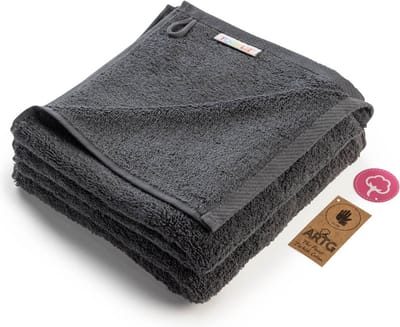 ARTG® Towelzz - AR035 - Handdoekset - 100% Katoen - 50 x 100 cm - Donkergrijs - Graphite - Set 5 stuks