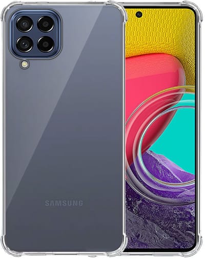 Smartphonica Telefoonhoesje Geschikt voor Samsung Galaxy M53 Transparant Schokbestendig - Shockproof TPU SIliconen Backcover Case met Stootrand Doorzichtig geschikt voor Samsung Galaxy M53 5G