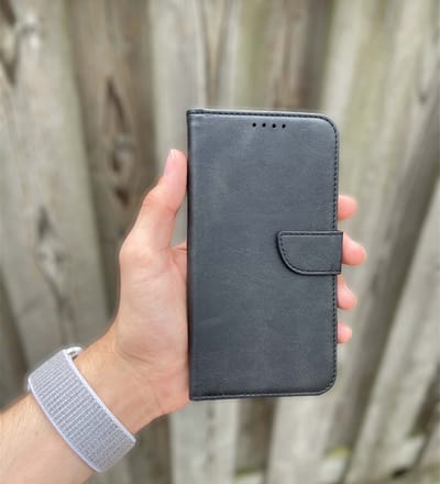 Geschikt voor Oppo A52 Telefoonhoesje Kunstleer met Magnetisch lipje en Pasjeshouder Book Case met Klepje - Zwart - Smartphonica geschikt voor Oppo A52