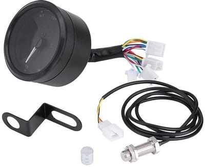 Digitale LCD Snelheidsmeter en Toerenteller voor Scooter, Motor en ATV - 12000 RPM Odometer Indicator