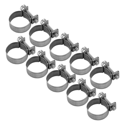 Dailygoods- Brandstofslang Klem - 10 Stuks - RVS Slangklemmen - Verstelbare Diameter 6-20mm - Hoogwaardige 304 Roestvrij Staal - Schokbestendig en Duurzaam - Slangklem