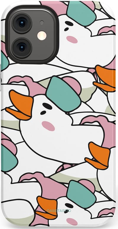 Casetastic Hoesje Geschikt voor Apple iPhone 12 Mini - Stijlvolle Beschermende Duo-layer Case - Gansmatroos