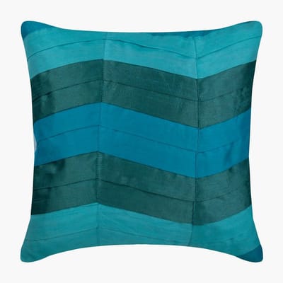 Set van 2 Structuur Kussenslopen 50x50 cm Gestreept Zijde Groen Waterpatroon Slaapkamer Woonkamer