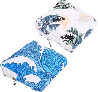 GLEAVI 2pcs Tampon Pouch Napkin Pouch Sanitary Napkin Pouch Period Pads Pouch Shaving Pouch Pouch for Sanitary Napkin Period Bag Sanitary Napkin Container Cotton Carrying Bag Travel Portable