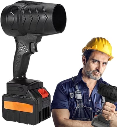 Elektronische Luchtstofplug - Draadloze Handventilator - Stof Verwijderen - Traploze Snelheid - 25 x 15 x 10 cm - Zwart