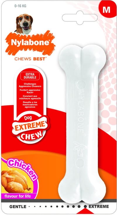 Nylabone Harde Bijters Kluif - Kip - Voor Honden tot 15 kg