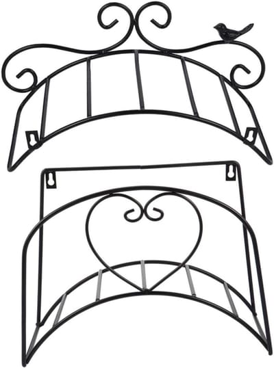 Slangenhouder Decoratief - Muur Butler - Tuin Opbergen - Weerbestendig IJzer - 38x17x13.5 cm - Zwart