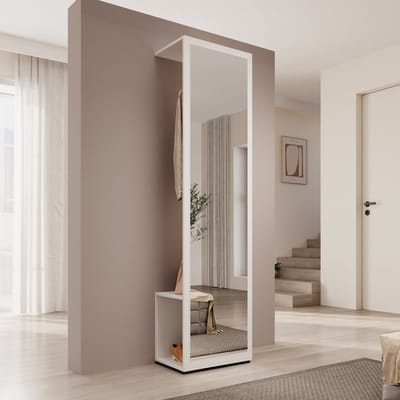 Meubella - Deacon - Halkast - Wit - 50x35x189 cm