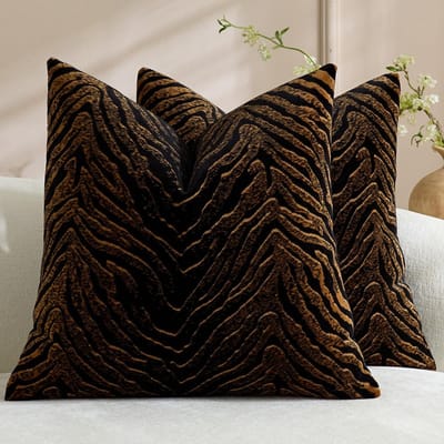 Decoratieve Kussensloop met Velours Zebra Luipaard Patroon Zacht Jacquard Chenille Luxe Sierkussenhoezen Voor Bank Bed Decoratie 40x40cm