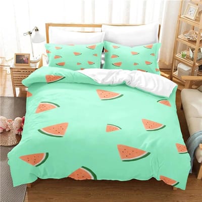 Dropship Dekbedovertrek Set 3D Print Watermeloen Citroen Hometextiel Bed Dekbedset Kingsize Dekbedovertrek+Kussenslopen -Zonder Hoeslaken EU single(135x200cm)