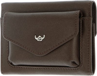 Golden Head Leren portemonnee Valencia RFID Protect Minischeintasche 1079 Bronze donkerbruin