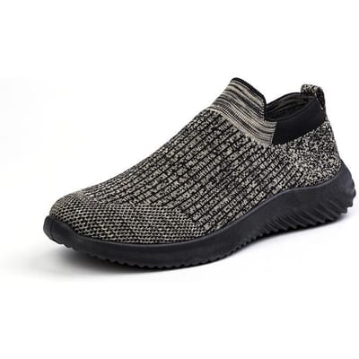 Flyknit Herenschoenen Student Sportschoenen Ademend Zachte Zool Instappers Nieuwe Trendy Heren Casual Schoenen 44 gray