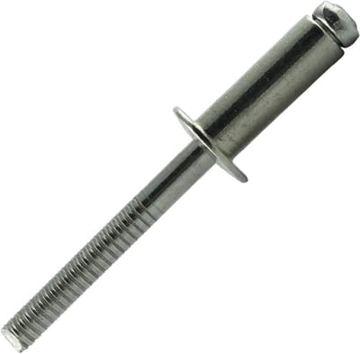 Blinde Klinknagels - Popnagels Platte Kop - Metaal Verbinden - Roestvrij Staal A2 - 6 x 18 mm - Zilverkleurig
