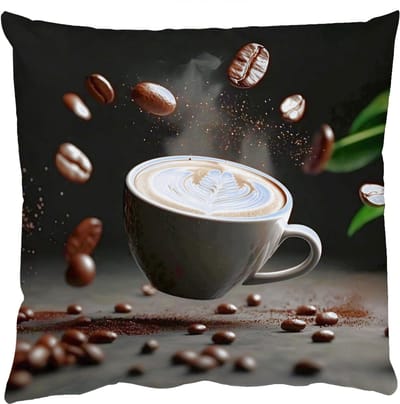 Sierkussens - Kussentjes Woonkamer - 50x50 cm - Cappuccino - Kop - Bonen - Bruin